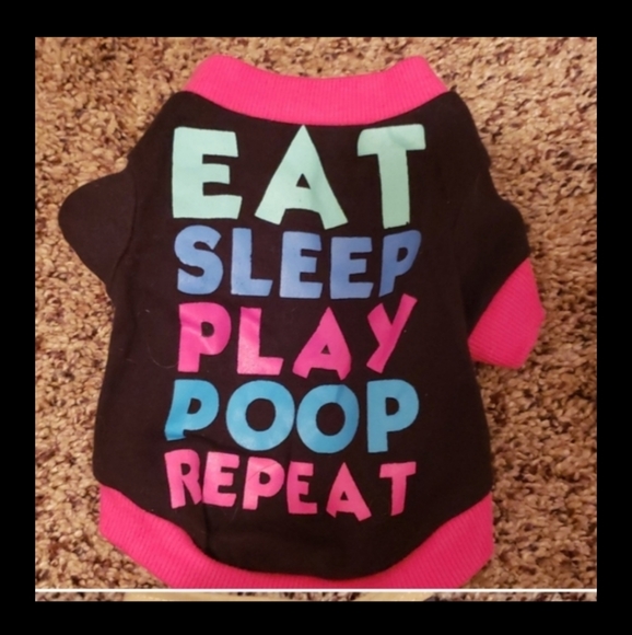 Dog #EatSleepPlayPoopRepeat Top - Picture 2 of 2